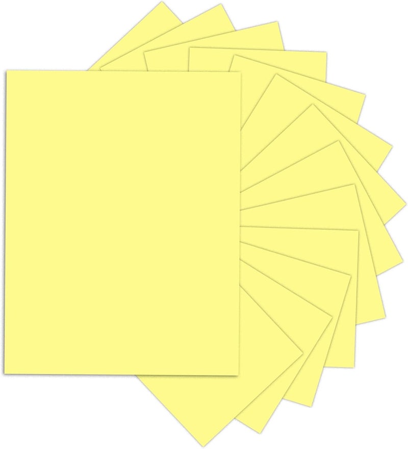 Goefun 24 Sheets Yellow Cardstock 8.5 x 11 Thick Paper, 80lb Card Stock Printer Paper for Invitations, Menus, Wedding, DIY Cards - Image 1